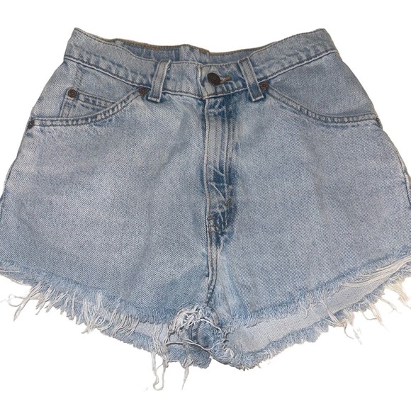 vtg orange‎ tab levi high waisted shorts - Picture 2 of 7